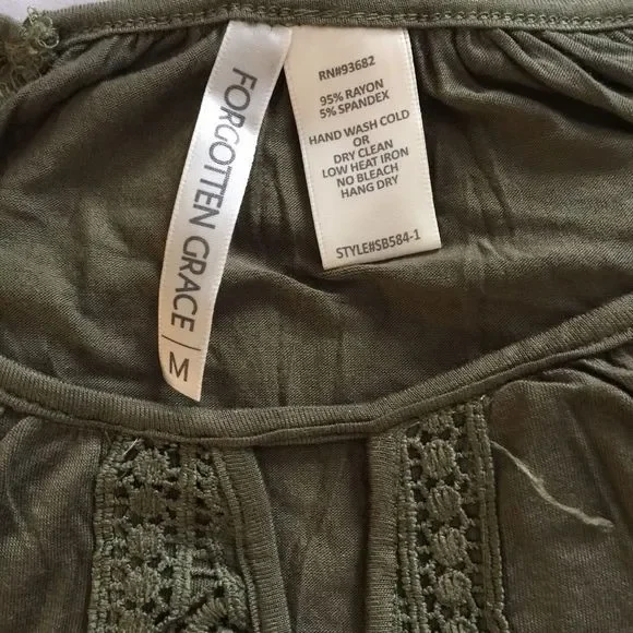 Forgotten Grace Crochet Trim Blouse - Picture 6 of 6